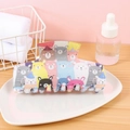 Rectangle hair claw clip with colorful cartoon bear patterns on a smooth acrylic surface - Bear Cub 8.9cm