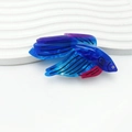 Blue and purple gradient betta fish shaped hair claw clip made of premium acetate - Fish Shape Style / 8cm