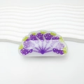 Simpatica molletta per capelli a semicerchio in acrilico con stampa a uva viola - Uva (83 Cm)