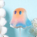 Halloween-Geister-Haarklammer mit orange-blauem Farbverlauf und Glitzer-Effekt - Meersalz Geist 6.6cm
