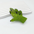 Green glitter monster hand hair claw clip for Halloween party ghost themed hair accessory - Green Palm / 7.1cm