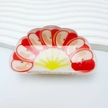 Pince à cheveux demi-cercle en acrylique avec motif créatif de tranches de pomme - Style Pailleté-Pomme