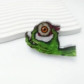 Spooky green zombie hand with eyeball acrylic hair claw clip for Halloween accessory - Eye Hamsa