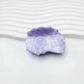 Graziosa pinza per capelli a conchiglia lilla con stelle rosa e fiocchi gialli - Conchiglia Viola