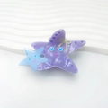 Simpatica molletta per capelli a stella marina con motivi viola e blu per donna - Stella Marina Blu