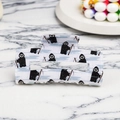 Halloween blue glitter hair claw with grim reaper print for women styling - 8.3cm / White Base Grim Reaper