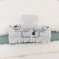 Silberner Glitzer Halloween Haarklammer mit schwarzen Gespenstern für Damen Mode - Silber Gespenst Stil