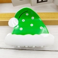 Weihnachtsmützen Haarklammer aus grünem und weißem Acryl mit glitzernden Strasssteinen - Weihnachtsmütze 3 (ca. 7,2 cm)