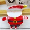 Festliche Weihnachtsmann-Haarklammer aus Acryl mit Strasssteinen für dickes Haar - Weihnachtsmann 3 (ca. 7,4 cm)