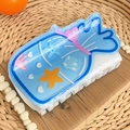 Pinza para el pelo con diseño de caramelo marino y purpurina azul de estrellas - Azul Oscuro 8.3cm