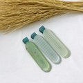 Three-piece hair clip set featuring green star, light blue plaid, and striped fabric designs - Three Piece (DZ0566) / Green Hair Pin