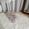 Set of two star-patterned rabbit-shaped hair clips in soft gradient pastel colors - Star Rabbit