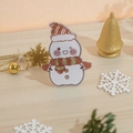 Pince à cheveux bonhomme de neige en acrylique avec écharpe pailletée pour Noël - 3# Bonhomme de Neige 4.5cm
