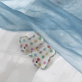 Polka dot jelly rabbit hair clips in pastel pink, blue and yellow for girls - Colorful Dots Rabbit