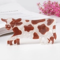 Pinza per capelli con motivo a mucca e macchie marroni su acetato bianco per donna - Stile Mucca (Modello 4)
