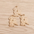 Three vintage golden alloy praying angel charms for DIY jewelry making and necklaces - 20 Pieces Set / Gold