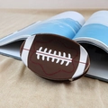 Rugby football shaped hair claw clip in dark brown with white stitch details - Rugby Ball / 6.5cm