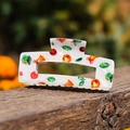 Pince à cheveux rectangulaire de Noël avec motifs cadeaux et baies sur bois - 10.3 Fond Blanc Cloches de Noël