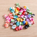 Colorful marble textured acrylic irregular beads for DIY handmade jewelry and phone chains - Random Irregular Geometric / 10 Pieces Pack / Mix Colors