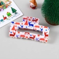Pince à cheveux de Noël avec motifs de renne colorés et imprimés Merry Christmas - 8.3 Fond Blanc Renne de Noël