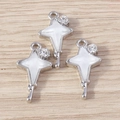 Set di ciondoli a stella in argento con strass per creazione gioielli su legno - Argento