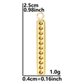 Detalle de dimensiones del colgante rectangular de acero dorado con medidas de tamaño - Color Dorado - Solo Colgante