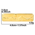 Ciondolo in acciaio inossidabile placcato oro 18k montagna e sole per gioielli DIY, 4 cm - Ciondolo / Oro