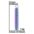 Colgante de barra arcoíris con 10 cristales, medidas 2,5x0,4 cm y peso de 1,0g - Color Arcoíris - Solo Colgante