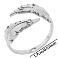 Dettaglio dell'anello a piuma regolabile in acciaio inox con diametro di 1,7 cm - Color Acciaio