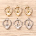 Eiffelturm-Anhänger mit Strass und Perlen für kreativen DIY-Schmuck in Gold und Silber - Mehrfarbig