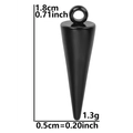 Mattschwarzer Edelstahl-Kegelanhänger für DIY-Halsketten mit 1,8 cm Höhenabmessung - Schwarz