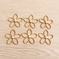 6er-Set goldene hohle Blumenaanhänger mit Perlen für DIY-Schmuckherstellung - Gold
