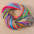 Cordones de cera coloridos para collares con cierres de langosta para joyería DIY - Multicolor (514)
