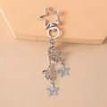 Llavero retro de estrella de mar con un cierre metálico único en forma de estrella - Hebilla de Estrella con Cuatro Colgantes de Estrella de Mar (1425) / Estrella de mar