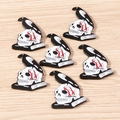 Gotische Acrylanhänger mit Totenkopf und Krähe für DIY Halloween Schmuckherstellung - Schädel
