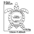 Pendentif tortue en acier inoxydable avec dimensions 4,3x3,6 cm pour bijoux DIY - Style Mince