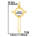 Colgante espada de acero inoxidable dorado, dimensiones 6,5 cm y peso 9,2 g - Estilo Delgado Dorado (X22-G-Delgado)