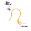 Detailed dimensions of 304 stainless steel geometric earring hooks with measurements - Gold Style (D177-G)