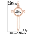 Colgante espada oro rosa dimensiones 6,5x3,0cm de acero inoxidable pulido - Estilo Delgado Oro Rosa (X22-RG-Delgado)