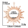 Sonnenblume Medaillon Anhänger aus Edelstahl in Roségold inklusive Maßangaben - Dickes Roségold (X8-RG)