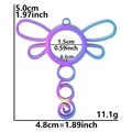 Pendentif libellé arc-en-ciel en acier inoxydable dimensions 5,0cm trou 1,5cm - Arc-en-ciel Style Mince