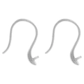 Crochets d'oreilles géométriques en acier inoxydable 304 pour bijoux DIY - Style Argent (D177-S)