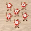Christmas Santa Claus enamel alloy charms for DIY holiday jewelry making accessories - Santa Claus / 10 Pieces Pack / Red