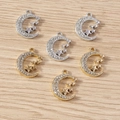 Luxuriöse Strass-Mond und Sterne Anhänger für DIY-Schmuckherstellung 10er Pack - 10er Pack / Mehrfarbig