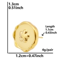 Spécifications de taille pour les boucles d'oreilles fleurs en acier inoxydable doré - Or (D199)