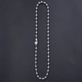 Gepolijste zilveren roestvrijstalen kogelketting met een cilinder sluiting - 6mm / Zilver