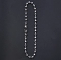 Strakke roestvrijstalen kogelketting met een stevige cilindrische sluiting - 8mm / Zilver