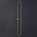 Gepolijste 18k vergulde kogelketting choker halsketting met cilinder sluiting - 4mm / Goud