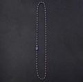 Regenboogkleurige roestvrijstalen kralen choker ketting met cilindrische schroefsluiting - 4mm / Regenboog