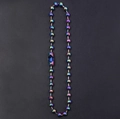 Regenboog roestvrijstalen kralenketting met een veilige capsule sluiting voor mode - 8mm / Regenboog
